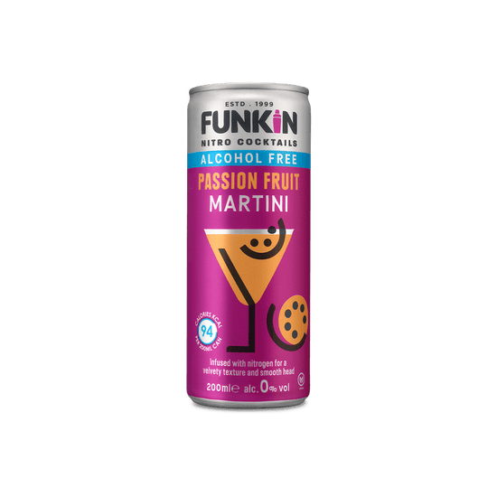 Alcohol Free Passion Fruit Martini Nitro Can (12 x 200ml) CAN FUNKIN COCKTAILS 