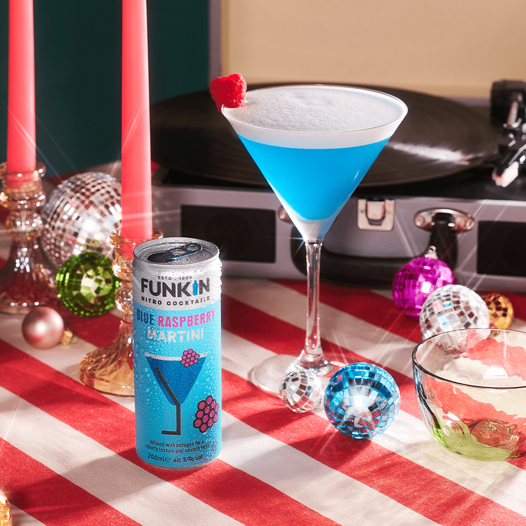 Blue Raspberry Martini Nitro Can (12 x 200ml) CAN FUNKIN Cocktails