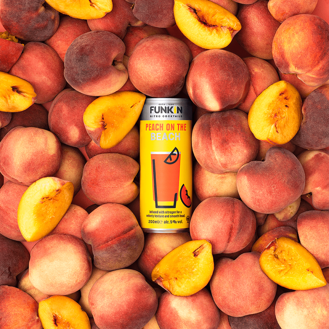 Peach on the Beach Nitro Can (12 x 200ml) CAN FUNKIN COCKTAILS
