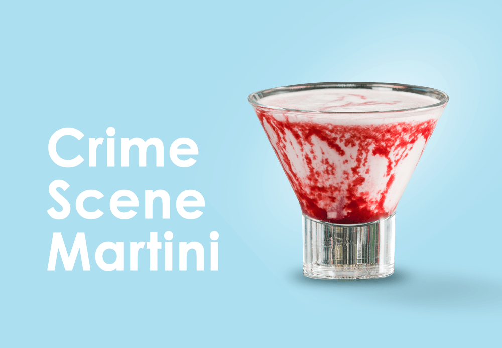 COCKTAIL RECIPE: HALLOWEEN CRIME SCENE MARTINI