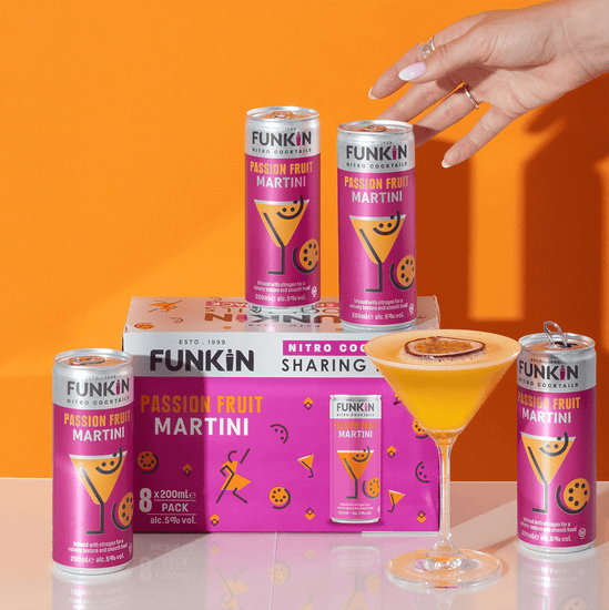 Passion Fruit Martini Nitro Can Sharing Pack CAN FUNKIN COCKTAILS 