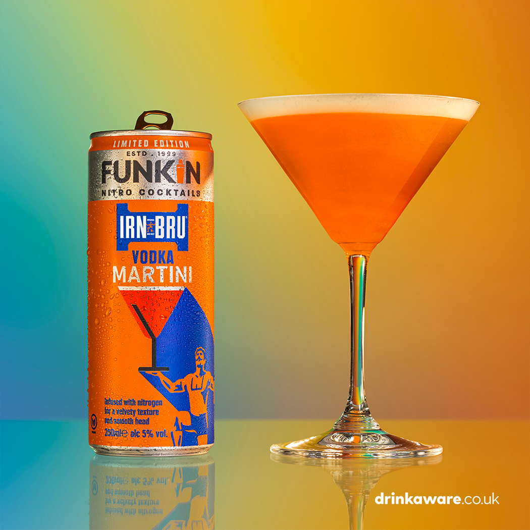 <p>FUNKIN IRN-BRU VODKA MARTINI</p>