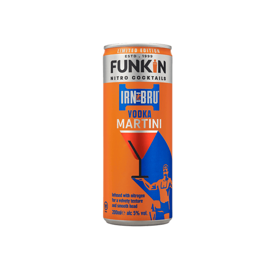 FUNKIN IRN-BRU Vodka Martini (12 x 200ml) CAN FUNKIN Cocktails 